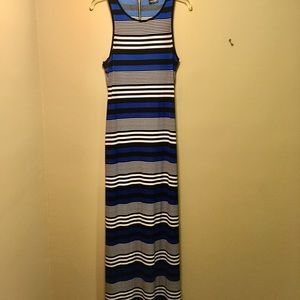 Maxi Dress Blue/Black/White M 8-10